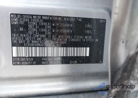 2021 Toyota Rav4 Hybrid Xse from USA, damaged, VIN 4T3E6RFV8MU059858